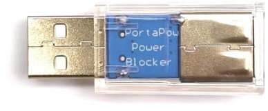 PortaPow USB Power Blocker - Stops Charging, Allows Data (Single Pack)