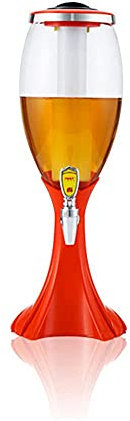 MU Torre de cerveza, dispensadores de barril de cerveza 1.5L/2.0L/3.0L para vino partido de agua jugo bebidas líquidas Bar Ware,Naranja,3L