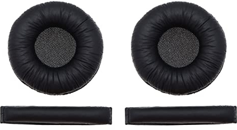 Create idea 1 Paar Ohrpolster & 2 Stück Kopfbügelpolster Kompatibel mit Sennheiser PX100 PX100-II PX200 PX200-II PXC150 PXC200 Headset Ohrpolster Kopfhörer Ersatzteile Schwarz