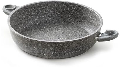 Poêle antiadhésive 2 poignées coeur de pierre 20 cm académie Mugnano