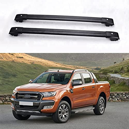 HOWENG Auto-Dachträgerstangen Querträger Aluminium,für Ford Ranger (TKE T6) 2011-2019 Auto-Querträger Dachgepäckträger Oberer Frachttransportträger Fahrradhalterung