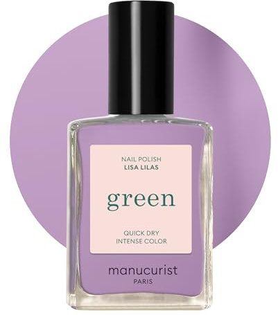 Manucurist - Green Esmalte de Uñas Lisa Lilas - Pintauñas Lila - Clásico 9-Free - Esmalte sin Toxicos - Vegano y Orgánico (83%) - Manicura Profesional - 15 ml