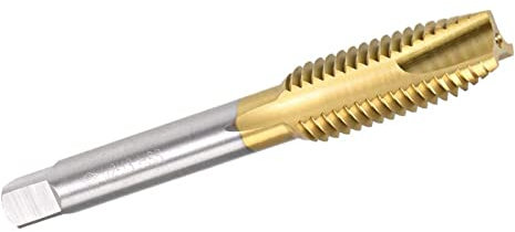TA-VIGOR 1/2-13 UNC - Grifo de rosca de punta en espiral, 3 flautas con tolerancia H2, rosca de fresado de rosca HSS con revestimiento de titanio (vástago redondo con extremo cuadrado)