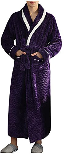 MILAX Damen Bademantel Schalkragen Frottee - Baumwolle Damen Morgenmantel Aus Fleece Mit Kapuze Bademantel Damen Nachtwäsche Morgenmantel Kapuzenhandtuch Poncho Für Erwachsene