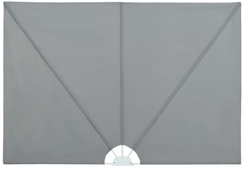 Helloshop26 Tenda da sole paravento Tenda a pannello laterale retrattile di Patio Giardino Terrazza Balcone Protezione Visiva Schermo 400 x 200 cm, Grigio 02_0007075