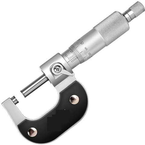 ZPFDSG Bügelmessschrauben 1 Stück 0-25/25-50 mm Außenmikrometer Hochpräzise galvanisierte professionelle Mikrometer Holzbearbeitungs-Messhandwerkzeuge (Color : Micrometers, Size : 0-25mm)