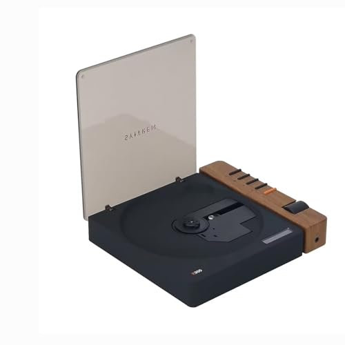 Reproductor de CD, portátil retro y portátil, soporte digital para display, volumen ajustable y salida de audio de 3,5 mm, calidad de sonido sin sonido de alta fidelidad, para coche, hogar, Travel(No