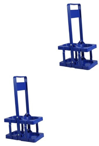 IMIKEYA 2st Bierregal-handkorb Der Bier Getränkekistenregal Bierschrankständer Anzeige Getränkehalter Transportrollen Transportwagen Flaschenregal Flaschenorganisator Bierkorb Blue Plastik