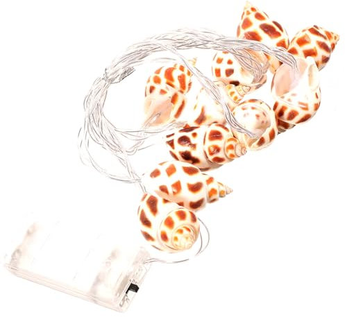 HOMSFOU 2stücke Sea Conch Lichterkette Bunte Lampen Für Garten Balkon Kinderzimmer Batteriebetrieben Kreative Dekoration Für Partys Feste Lange Lichterkette Ohne Batterie