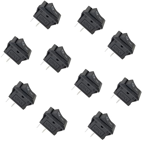 Interruptor basculante, encendido/apagado de 2 pines para Arduino, ESP32, ESP8266, Raspberry Pi, 10 piezas