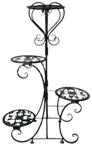 SHCHNA Blumenregal Blumenständer Pflanzenständer Robuster Pflanzenständer Aus Gusseisen, Vintage-Blumentopfhalter, Abgestufter Pflanzenständer Für Drinnen Und Draußen Pflanzenregal Blumentreppe