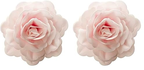 Dekora - Essbare Blumen für Tortendeko - Rosa Waffelrose - Tortendeko Essbar - 12,5cm, Klein (Packung mit 2)