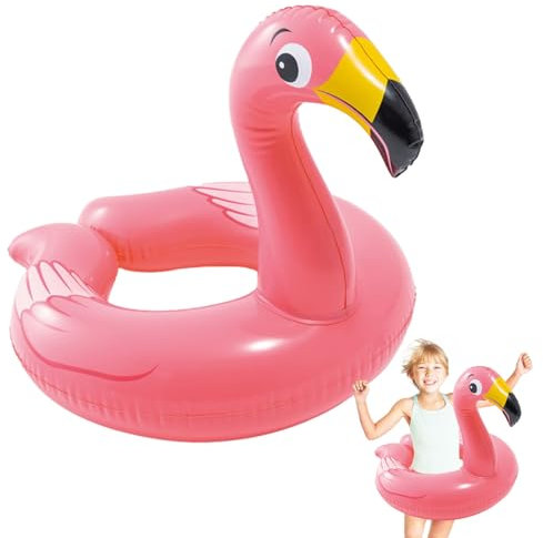 Flamingo Aufblasbarer Schwimmring, 30×21½ (76x55 cm) PVC Ring Wasserspielring,Schwimmreifen Wassersport Partyzubehör Schwimmringe Tierringe für Baby Kinder 2-6 Jahre Sommer Schwimmbad Pool Strand