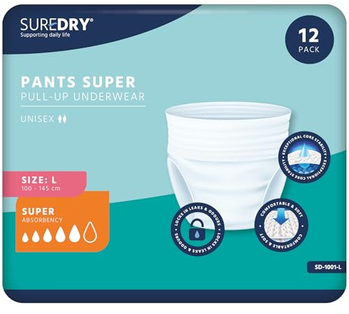 SureDry Pants Super - Size Large - Adult Disposable Protective Pull Up Pants for Moderate to Heavy Incontinence (1)