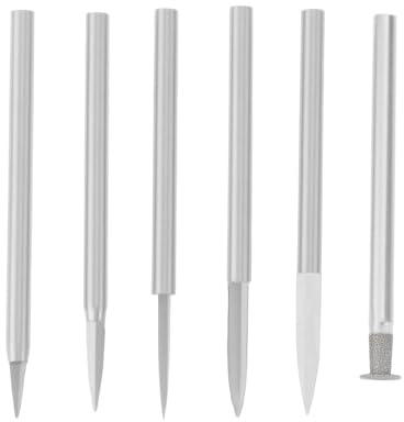 Briny River Set di punte da trapano per intaglio del legno, 6 pezzi, 3 mm, compatibili con utensili rotanti D-remel, accessori per punte da trapano per incisione