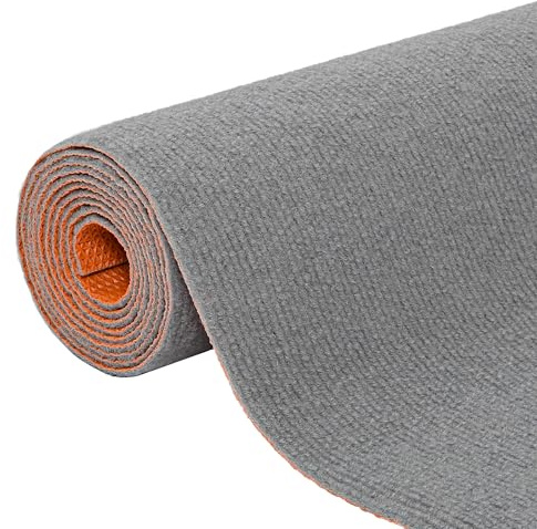Teppich Laufer lang Flur 300x120 cm Schmutzfangmatte eingangsbereich schlafzimmer flur Teppich Rutschfest Teppichläufer Meterware Waschbar Küchenteppich Korridorteppich Eingangteppich, Hellgrau