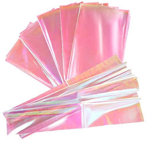 SAFIGLE 40 Blätter Irisierende Zellophanfolie 50cm x 60cm Buntes Geschenkpapier Für Blumensträuße Geschenke Und Bastelprojekte