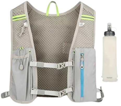 Mochila de hidratación para carreras, bolsa de agua | tanque con tirantes ajustables y botella suave 500 ml para escalada de viaje, gimnasio, correr bicicletas al aire libre