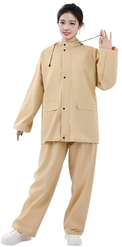 Patifirst Tute Antipioggia - Giacche Leggere e Traspiranti | Giacche e Pantaloni con Cappuccio Design Riflettente per Ragazzi Donne Escursionismo Viaggio Campeggio