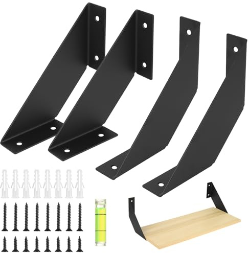 Etagere Murale, Equerre Etagere Murale de étagères Robuste, Support Etagere en Fer Ancien 15cm 4 Pcs