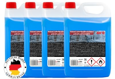 Wotan's 20 Liter Scheibenfrostschutz - 60 Grad | Frostschutz Konzentrat für die Auto Scheibenwaschanlage | Scheibenfrostschutz Konzentrat 20L (4x5L) | Frostschutzmittel Scheibenwaschanlage