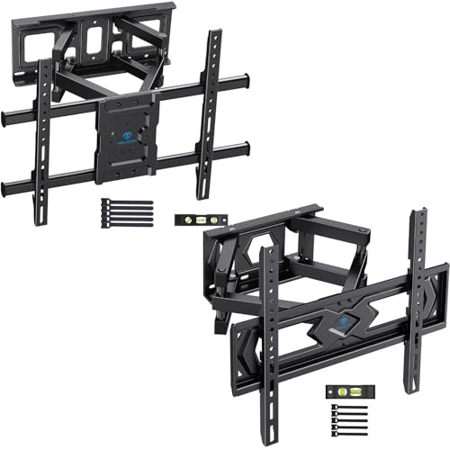 PERLESMITH TV Wandhalterung, Schwenkbare Neigbare TV Halterung für 26-65 & 37-85 Zoll Flach & Curved Fernseher bis zu 45 & 60kg, max.VESA 400x400 & 600x400mm