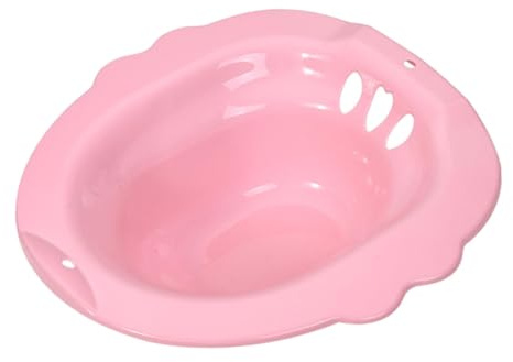 TISHITA Toilet Sitzbadbecken Sitzbad Becken Sitzbad Wanne Toilette Dampf Sitz mit Anti überlauf Drainagefunktion Aus Langlebigem PP Material für Erwachsene Un, Rosa
