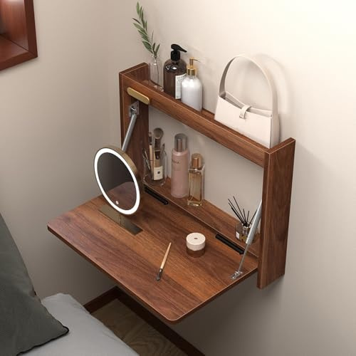 ZYXQQJ Scrivania Ribaltabile Tavolo A Scomparsa Tavolo Da Parete Tavolo Da Lavoro Multiuso Da Studio Camera Da Letto E Soggiorno(56x45x11cm)