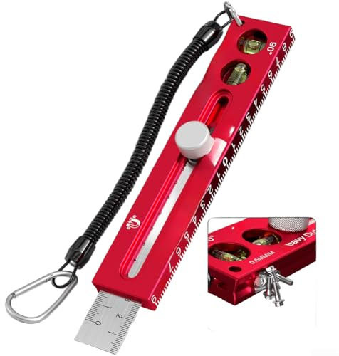 Righello multifunzione magnetico in lega di alluminio per la lavorazione del legno, strumento di misurazione per falegnameria, guida per la disposizione degli scribi, angolo (A)