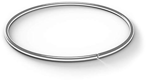 Monster Piercing 9K Massive Weißgold 20 Gauge - 6MM Durchmesser Nahtlose kontinuierliche Hoop Nasenring Piercingschmuck