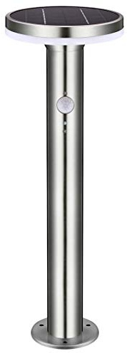 Proventa | Design Solar LED-Leuchte mit Bewegungsmelder | Außenleuchte mit Bewegungsmelder | Außenlampen | Wandleuchte | Pfostenleuchte | Gehwegleuchte | Außenleuchte | Solarleuchten | 6 W | 600 Lumen