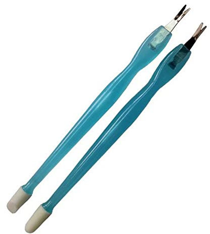 2pcs Coupe-cuticules Outil de Nail Art Cuticule Ongles Pédicure Manucure Couleur Aléatoire