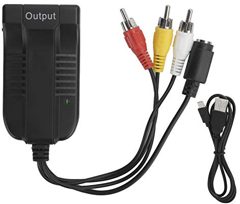 SVIDEO to HDMI Converter, CVBS S-VIDEO to HDMI Converter Adapter Support 720P 1080P High Resolution Plug and Play,Stable and Professional Performance