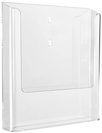 SIMGET. Wandprospekthalter, für DIN A4 transparenter Flyerhalter Wandmontage, Broschürenständer, Wand Prospekthalter Prospekte, Prospekthalter als Wandhalter für Flyer und Kataloge