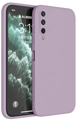 Topme Funda para Xiaomi MI A3 (6.09 Inches) Carcasa Caja Case Estuche, Funda Protectora de Piel de Silicona TPU - Hierba púrpura