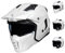ILM Helm Motorrad Motocross Herren Damen Vintage Retro mit Visier ECE Model Z302,Weiß, L