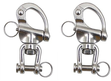 EEYAD Grillete Unisex para Adultos, Plata, 2 3/4 Pulgadas