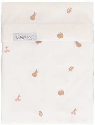 Baby's Only - Kinder Bettlaken mit Fruchtmuster - Bettwäsche - Gitterbettwäsche für Jungen und Mädchen - Kinderbettwäsche - Beige - 80x100 cm - 100% Bio-Baumwolle
