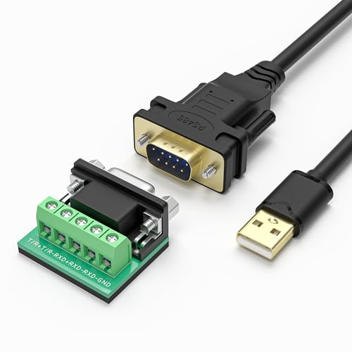 OIKWAN Cable adaptador convertidor de puerto serie USB a RS485/RS422 con chip FTDI compatible con Windows 11 10 8 7 XP Mac