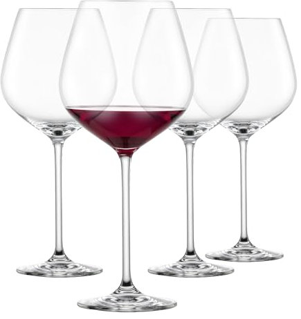 SCHOTT ZWIESEL Coupe de Bourgogne Fortissimo (set de 4), refinadas copas de Borgoña para vino tinto, copas de cristal Tritan aptas para lavavajillas, fabricadas en Alemania (art. nº. 123683)