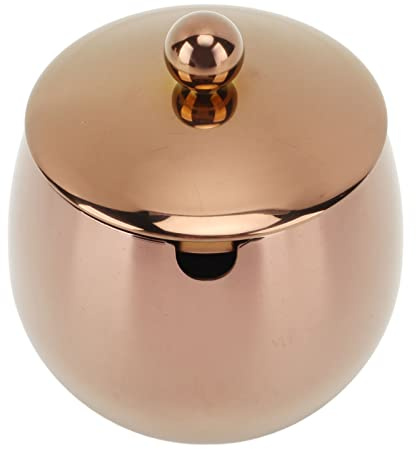 Grand sucrier en acier inoxydable avec couvercle de rangement pour sel, bonbons, café, lave-vaisselle (or rose)