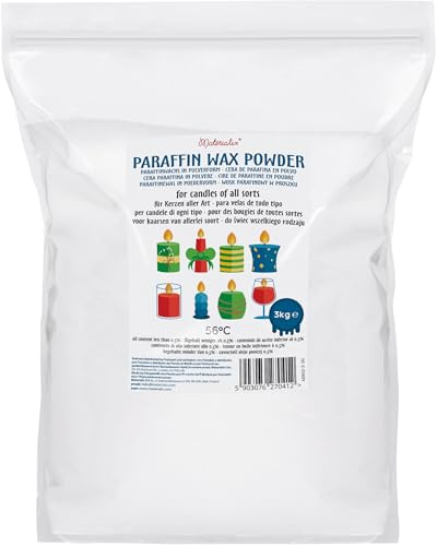 Material paraffinvax, pulver för ljus – olika storlekar (3 kg) – ljusvax, ljussand, ljusvax för gjutning