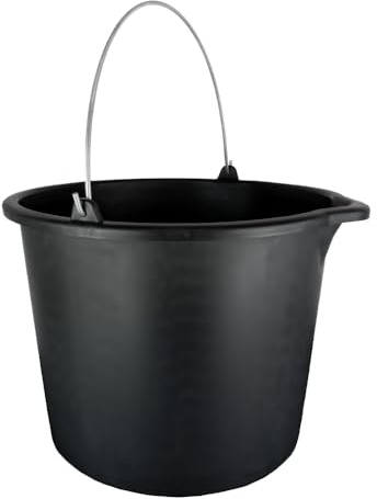 Baueimer 16L Skala Wassereimer mit Ausguss Mörteleimer Putzeimer Garteneimer PVC 12/16 / 20L (16 Liter (3 Stück))
