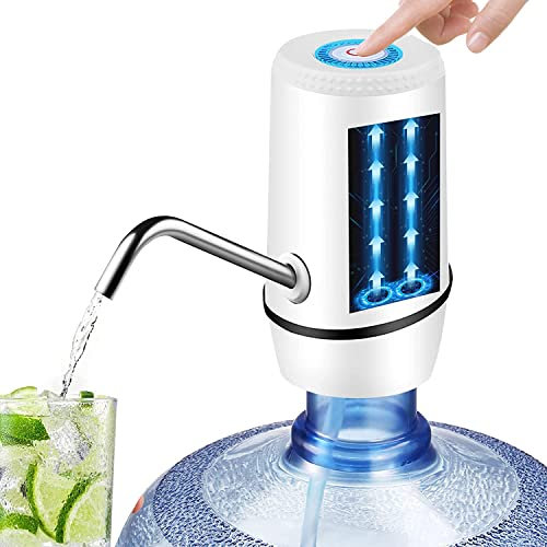 Water Dispenser Water Dispenser for 5 Gallon Bottle USB Charging Electric Water Jug Dispenser Portable Automatic Drinking Water Pump for Travel Camping Home Water Jug Pump