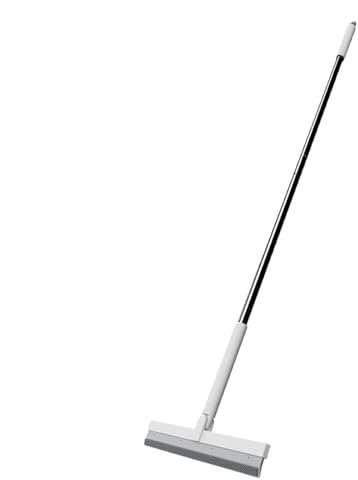 Multi-function Magic Broom, 4 In 1 Adjustable Rubber Floor Scraper With 180° Stronge Rotating Head, Rubber Broom For Garage, Glass, Marble And Wet Floor Surfaces