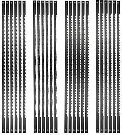 Lonrtesw Scroll Saw Blades,Fretsaw Blade,Scroll Saw Blades,Scroll Saw Blades with Pin, 10/15/18/24 Teeth,Suitable for Woodworking