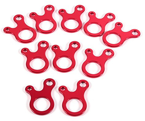10 PCs Guyline -Spanner, Aluminiumlegierung Guy Line Kordcamping -Markisen -Kabel -Seilspanner -Justierer Läufer Haken Haken zum Wandern