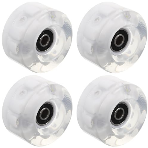 GRIRIW Ruedas Luminosas para Patines de Roller de Ruedas PU Resistentes para Exterior Interior Accesorios para Patines de Línea y Quad Incluye Llave para Instalación Fácil