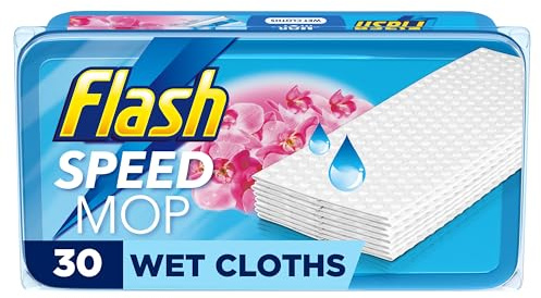 Flash Speedmop Wet Mop Floor Cleaner Wipes, 30 Wet Wild Orchid Pads