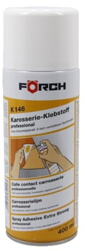 Cola de Contacto en Spray Förch, Pegamento en Spray ideal para Tapicería Coche, Espuma, Tela, Madera, Metal y Hormigón - 1 Unidad